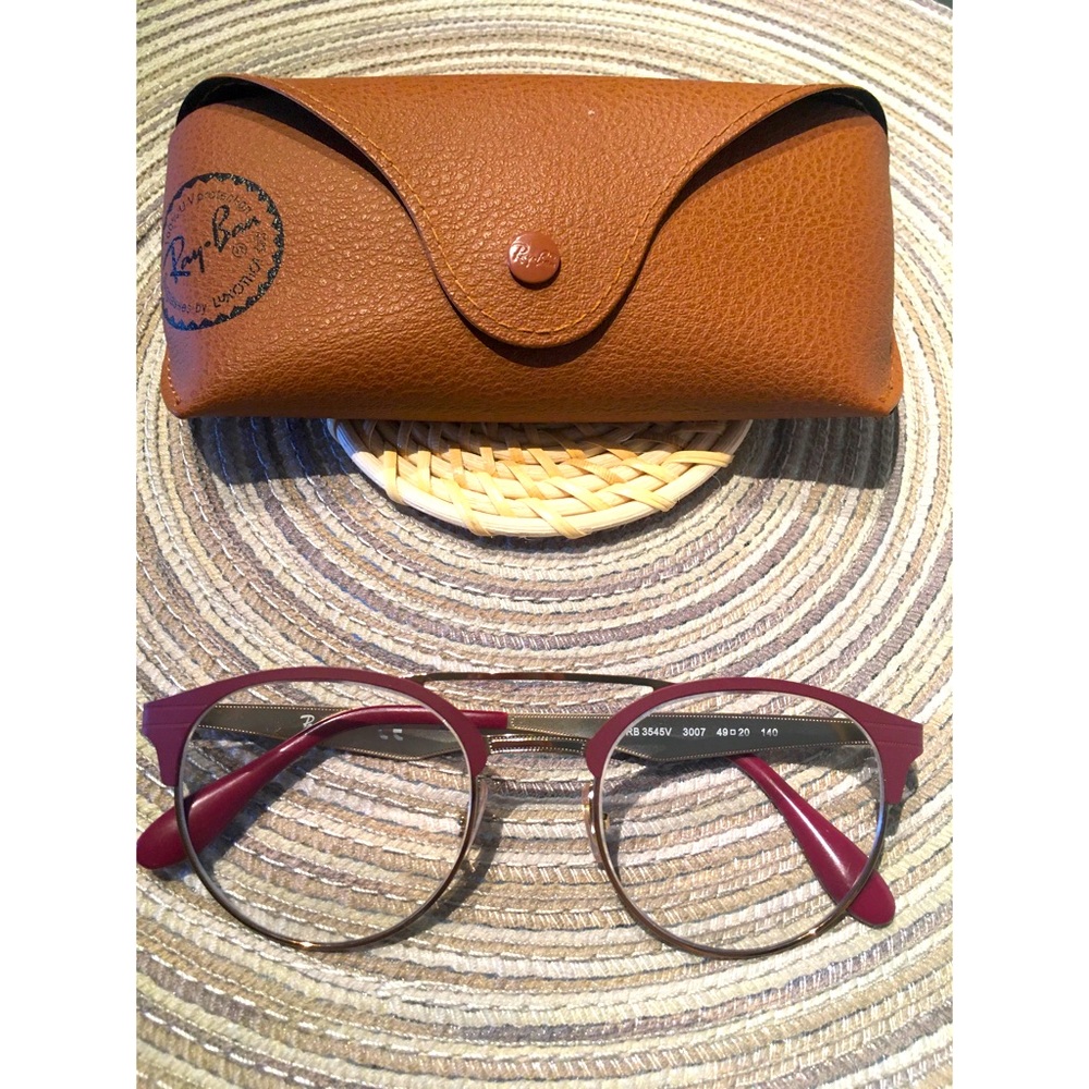 Women’s Prescription Ray-Ban Frame Red/Gold (RB 3545V) (3007) 49-20-140